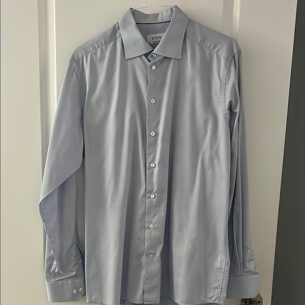 Eton Blue Dress Shirt Classic Button-Down